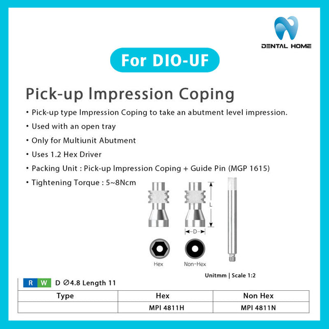 Suitable for DIO-UF composite open transfer rod