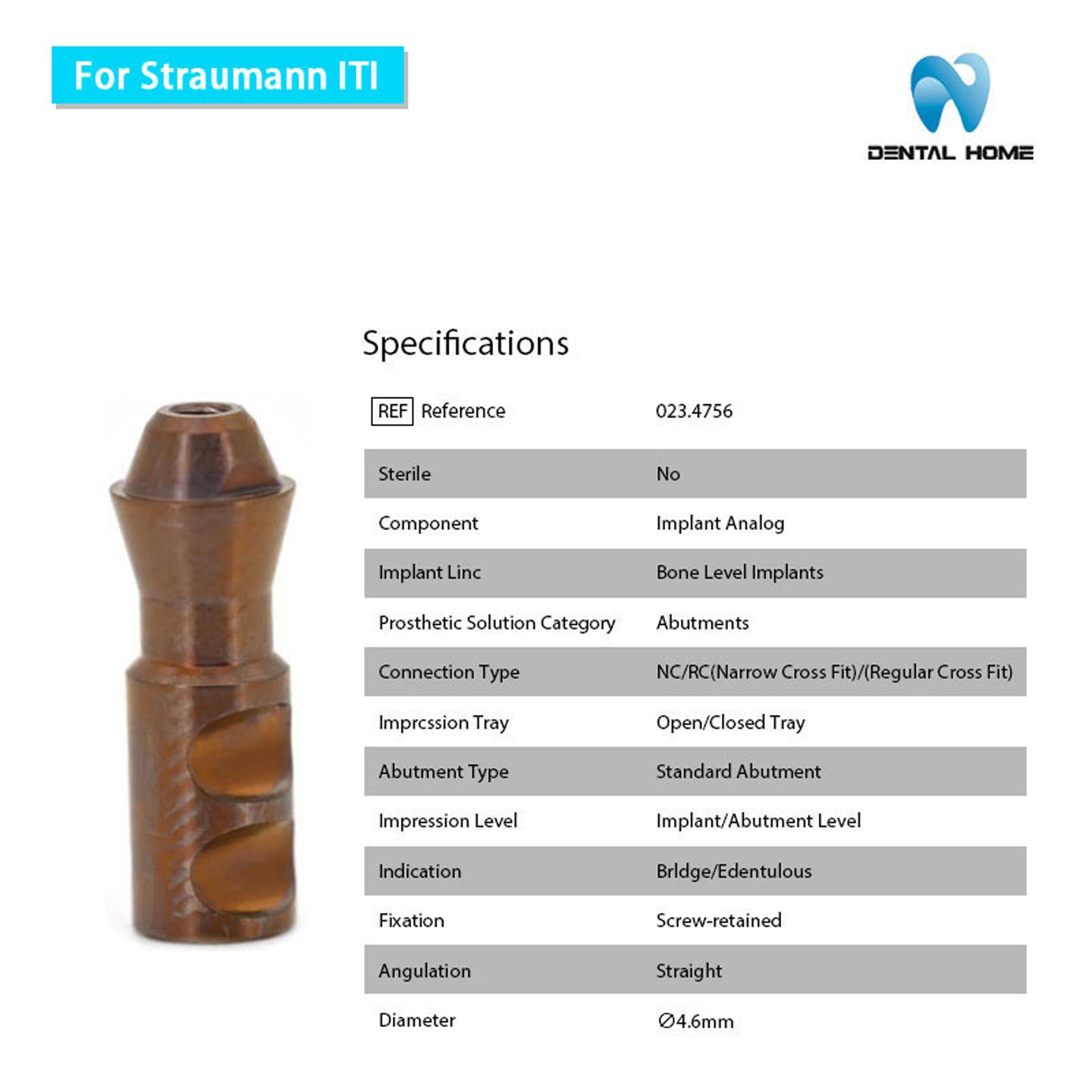 For Straumann ITl Multi unit Lab Analog