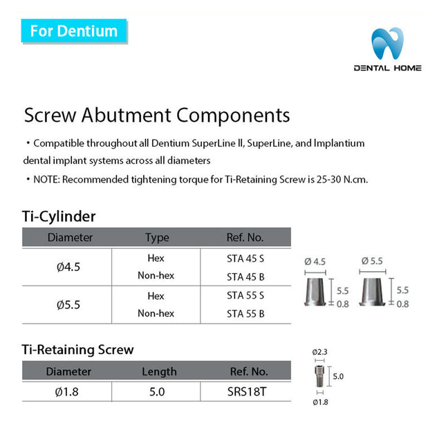For Dentium Multi unit Ti base