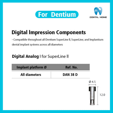 Для замены гипса при имплантации Dentium, аксессуары для обработки зубных протезов, одноразовый трансферный стержень