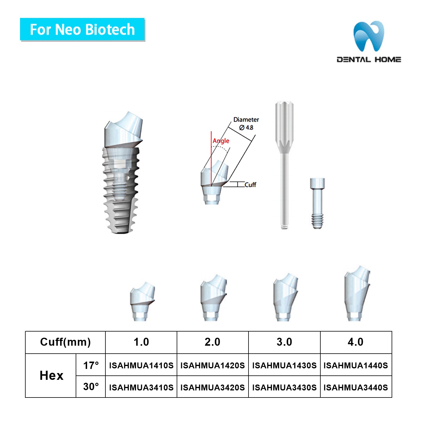 For Neo Boitech Multi unit Angled Abutment