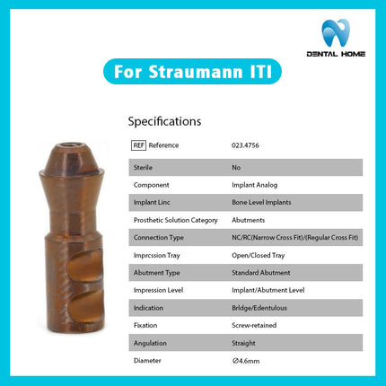 Подходит для композитного заменяющего RC дентального имплантата Straumann ITl, защитного колпачка, герметизирующего винта