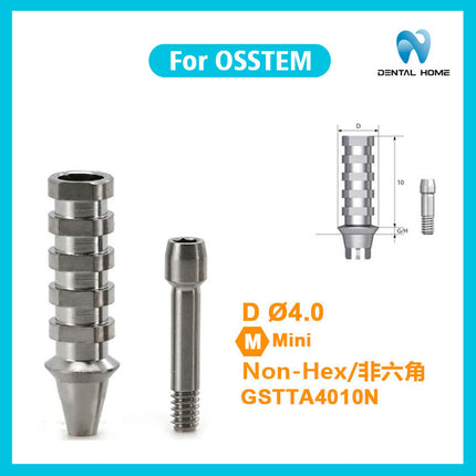 Подходит для готового реставрационного продукта OSSTEM Временный абатмент Субстрат из титанового сплава Защитный колпачок для замены имплантата